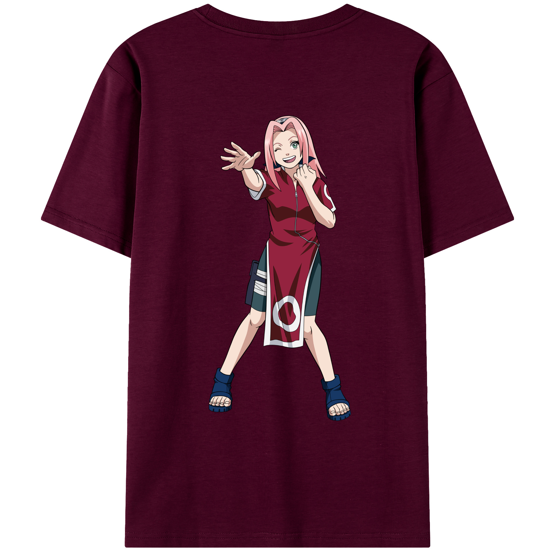 （画像用） NARUTO -ナルト- 春野サクラ Haruno Sakura レディース半袖Tシャツ(バックプリント)